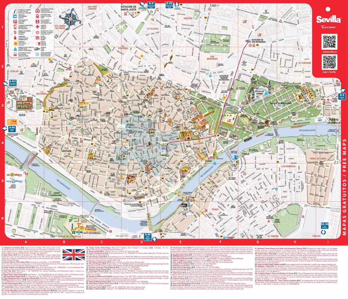 Sevilla op kaart