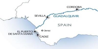 De Guadalquivir kaart
